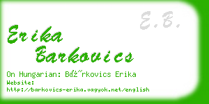 erika barkovics business card